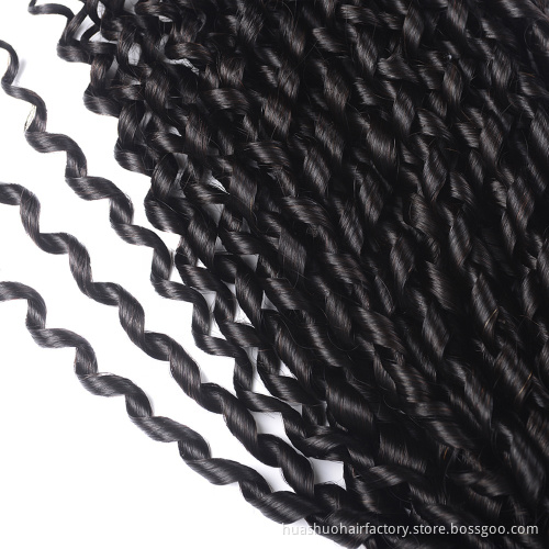 Huashuo Highest Discounts Real Natural Cuticle Aligned Fumi Curl Wholesale Raw Virgin Unprocessed Telephone Curl Human Hair